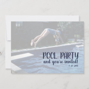 Swimming Pool Party Mid-century Swimsuit Invitation