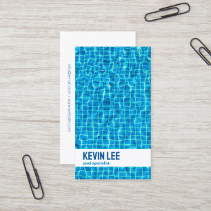 Swimming Pool QR Business Card