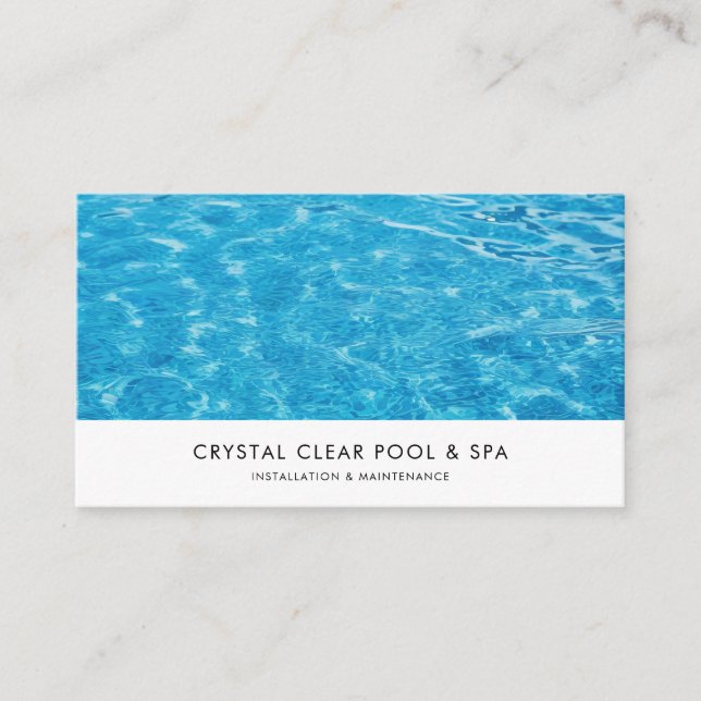 Swimming Pool Service  Business Card (Front)