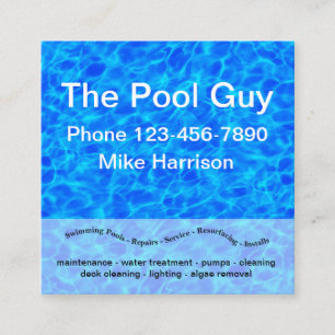 Swimming Pool Service Pool Image Square Business Card