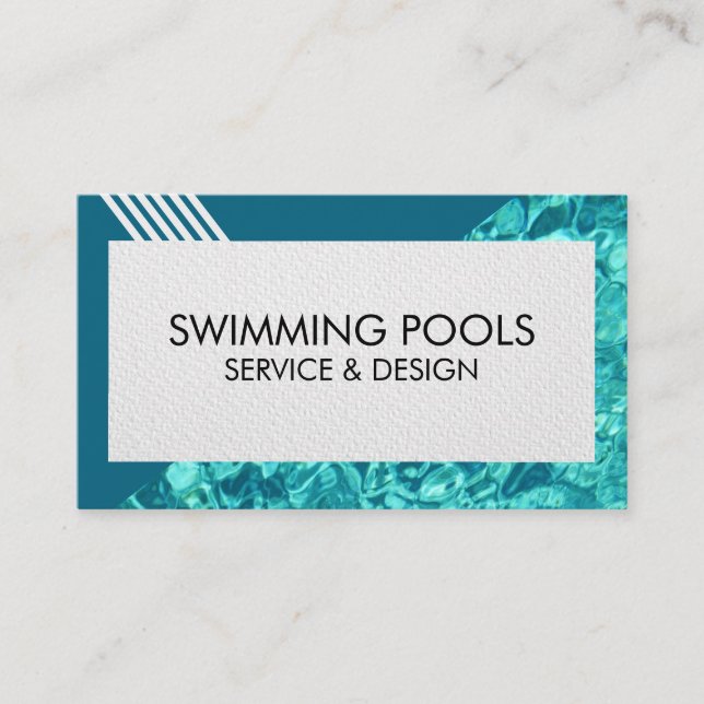 Swimming Pool  Services  Business Card (Front)