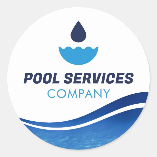 Swimming Pool Services Company Sticker (Front)