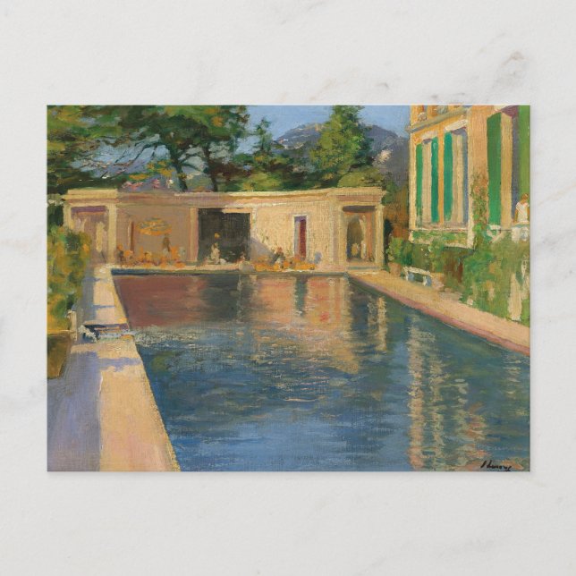Swimming Pool, Southern France | Sir John Lavery Postcard (Front)