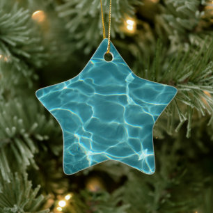 Swimming Pool Sports Star Photo Ceramic Ornament