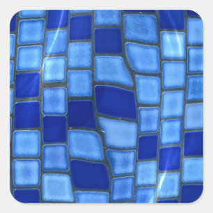 Swimming Pool Square Sticker