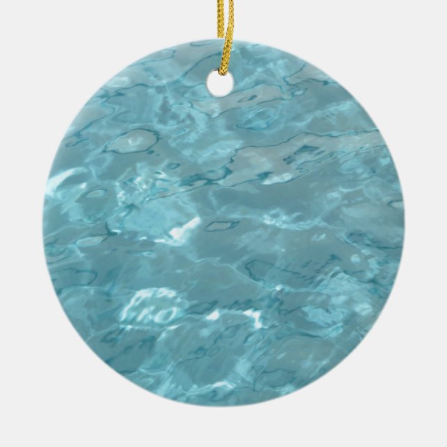 Swimming Pool Summer Abstract Ceramic Ornament (Front)