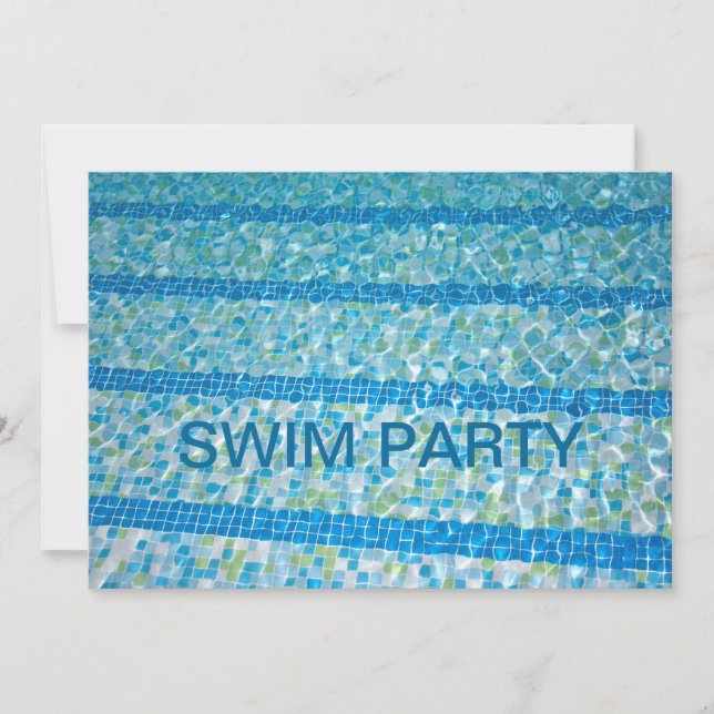 Swimming Pool Swim Party Invitation (Front)
