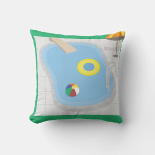Swimming Pool Throw Pillow
