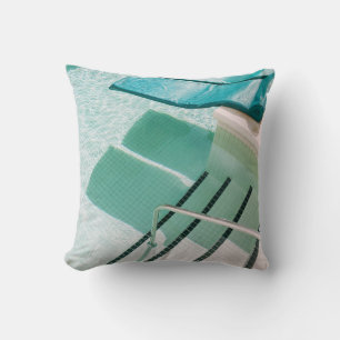 Swimming pool throw pillow