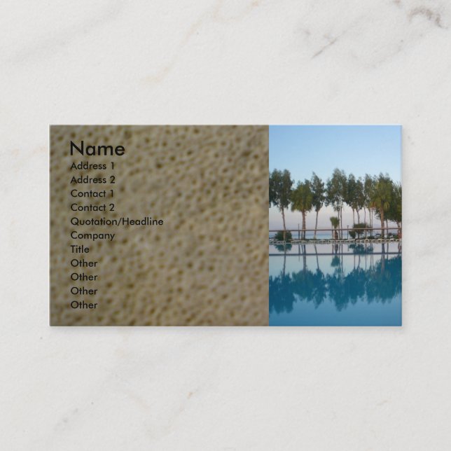 Swimming pool view business card (Front)