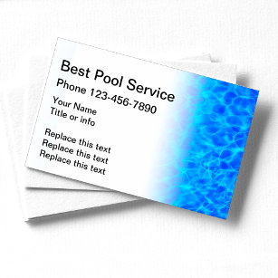Swimming Pools And Service Business Card