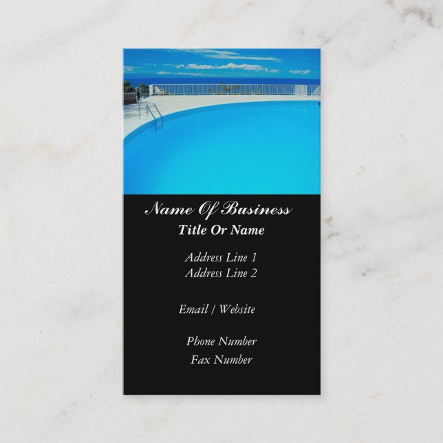 Swimming Pools Business Card (Front)