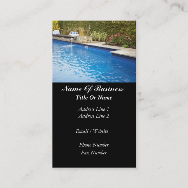 Swimming Pools Business Card (Front)
