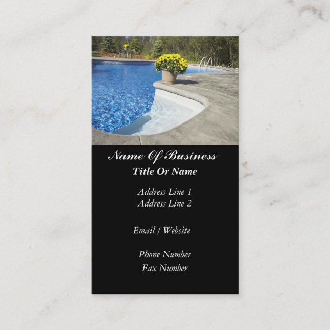 Swimming Pools Business Card (Front)