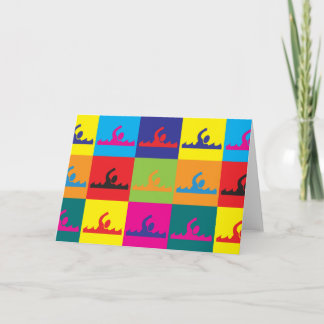 Swimming Pop Art Card
