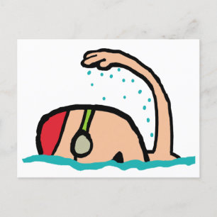 Swimming Postcard
