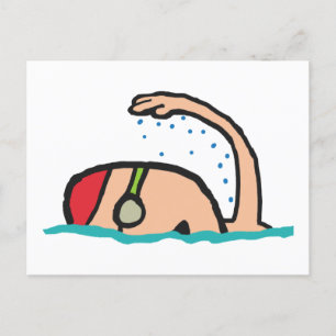 Swimming Postcard