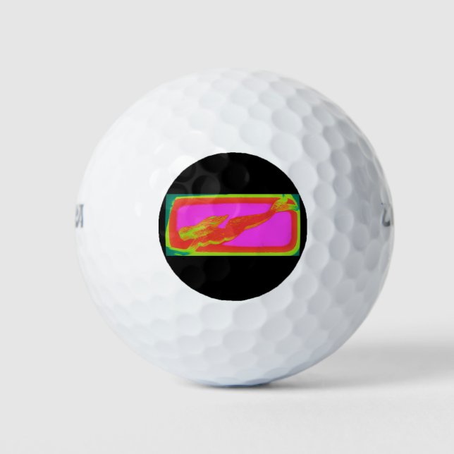 swimming red mermaid golf balls (Front)