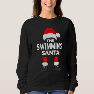 Swimming Santa Matching Family Group Christmas Pa Sweatshirt
