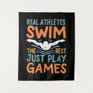 Swimming Saying Tapestry