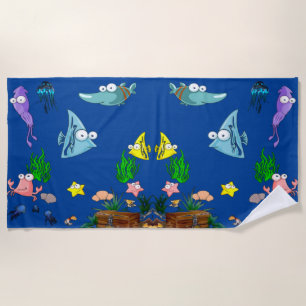 Swimming Sea Fish Beach Towel