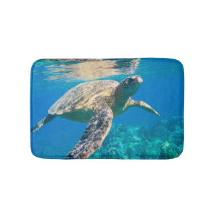 Swimming Sea Turtle Bath Mat
