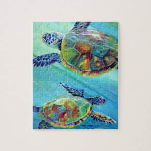Swimming Sea Turtles in the Ocean Puzzles