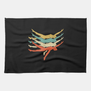 Swimming Silhouette 60s 70s Gifts Team Sports Kitchen Towel
