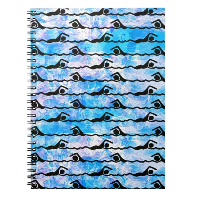 SWIMMING Spiral Notebook (Front)
