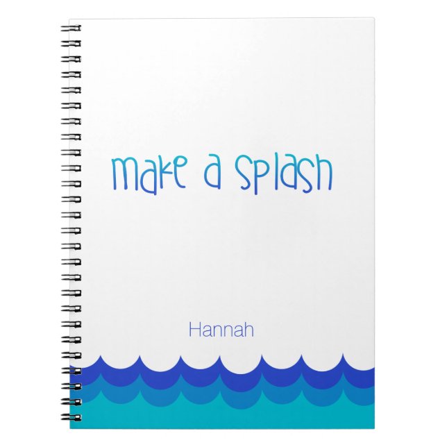 Swimming Stats Personalized Notebook (Front)