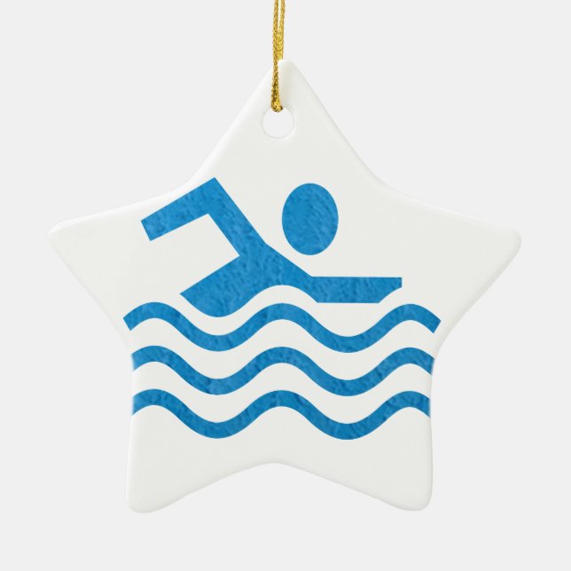 Swimming Success Swim Swimmer 101 Ceramic Ornament (Front)