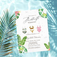 Swimming Suits Palm Leaf Pool Bachelorette Party