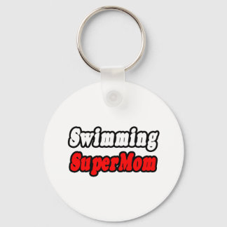 Swimming SuperMom Keychain