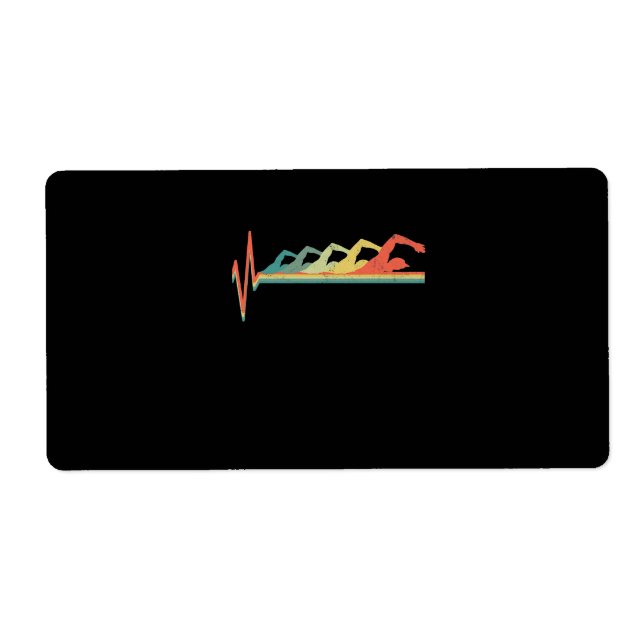Swimming Swimmer Heartbeat  Gift Premium (Front)