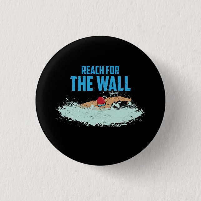 Swimming Swimmer Swimming Trainer 1 Inch Round Button (Front)