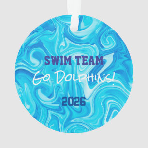 Swimming Team NAME Blue Water Sports YEAR Ornament
