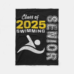 Swimming Team Senior Cl Of 2025 - Graduation 2025 Fleece Blanket