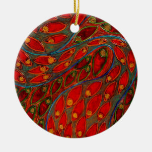 "Swimming Thoughts" (painting) Ceramic Ornament