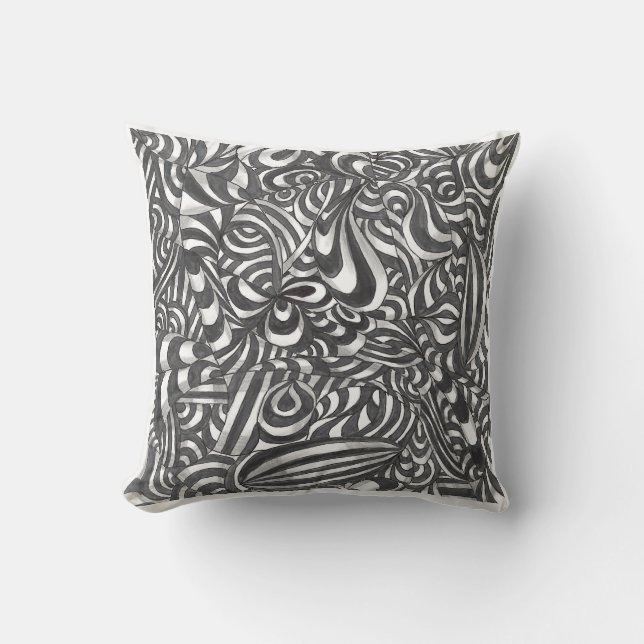 Swimming through Space Throw Pillow (Front)