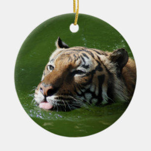 Swimming Tiger Ornament