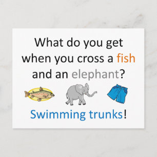 Swimming Trunks Joke Postcard