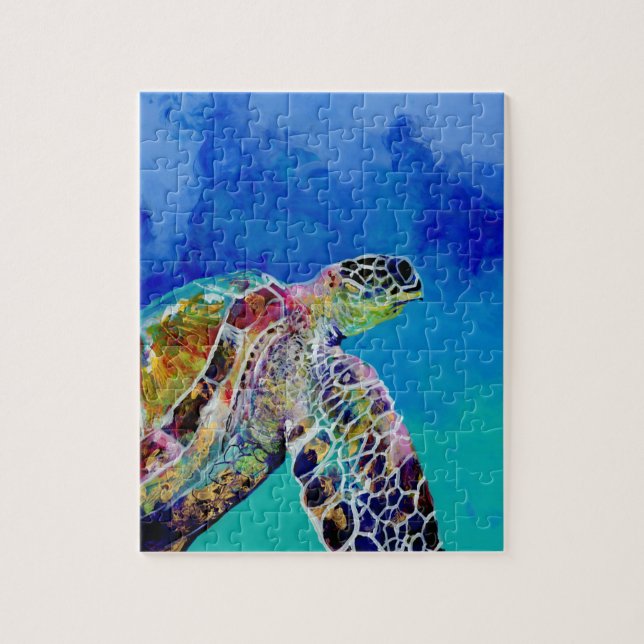 Swimming Turtle Honu Game Jigsaw Puzzle (Vertical)