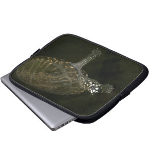 Swimming Turtle Laptop Sleeve