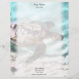 Swimming Turtle Letterhead