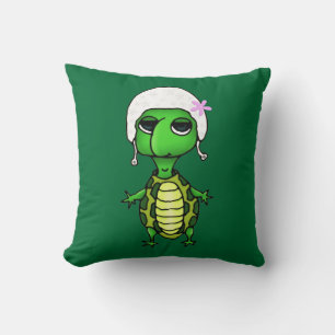 Swimming Turtle Throw Pillow