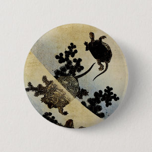 Swimming Turtles 2 Inch Round Button