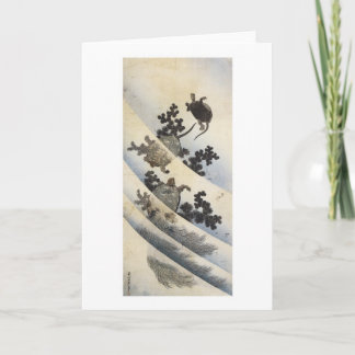 Swimming Turtles, Hokusai, 1832 Card