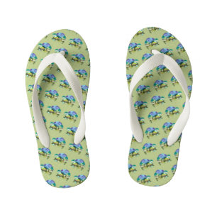 Swimming Turtles Pattern Kid's Flip Flops