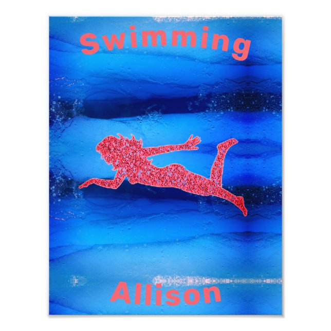 Swimming Under Water Girls  Photo Print (Front)