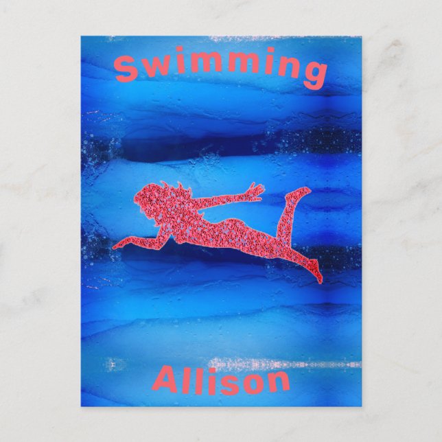 Swimming Under Water Girls    Postcard (Front)